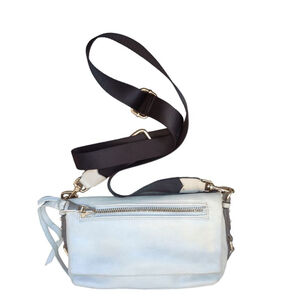 Aimee Kestenberg Light Gray Leather Small Crossbody Bag